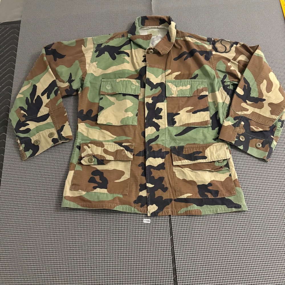US Military Woodland Camo BDU Field Jacket Small X-Short 29th Infantry Patch